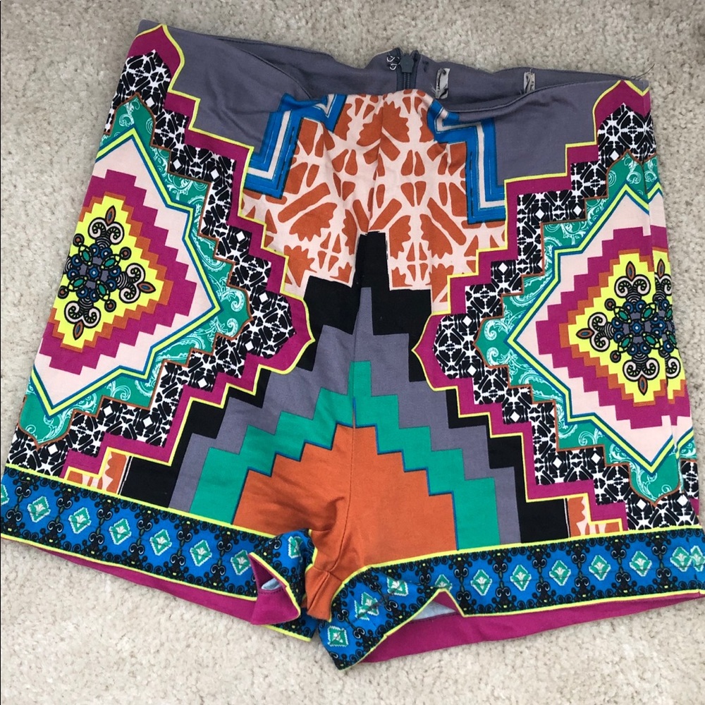 Colorful high waisted shorts